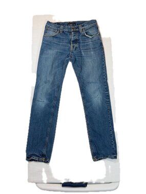 Nudie Jeans Co Steady Eddie Straight Leg Jeans Men's 31/32 Blue Cotton